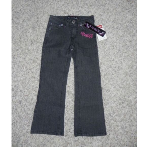 MECCA BLACK VINTAGE JEANS GIRLS Size 6 NWT $45 - Picture 1 of 5